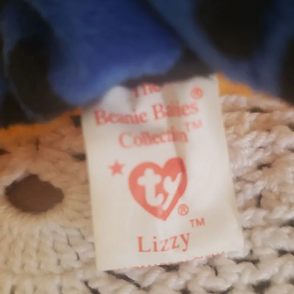 Vintage 1995 Ty Beanie Baby LIZZY the Lizard